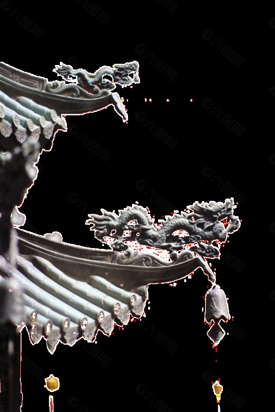 传统中国风屋檐实物图