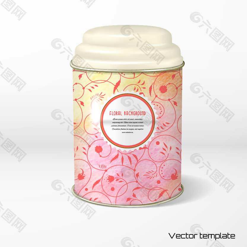 粉色时尚茶叶罐包装