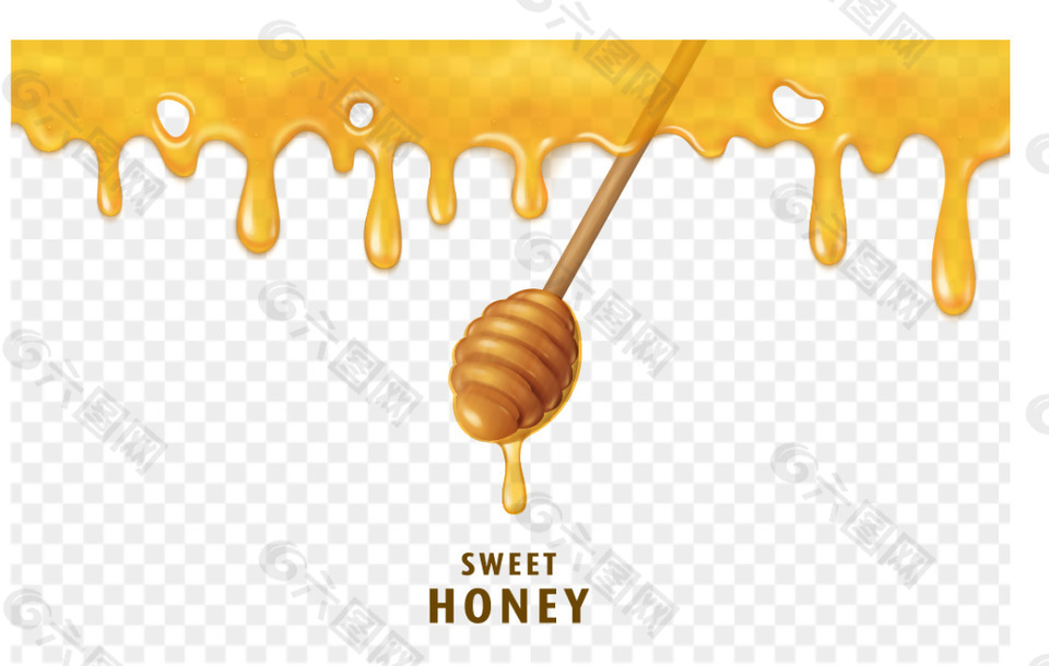 甜蜜的蜂蜜插画