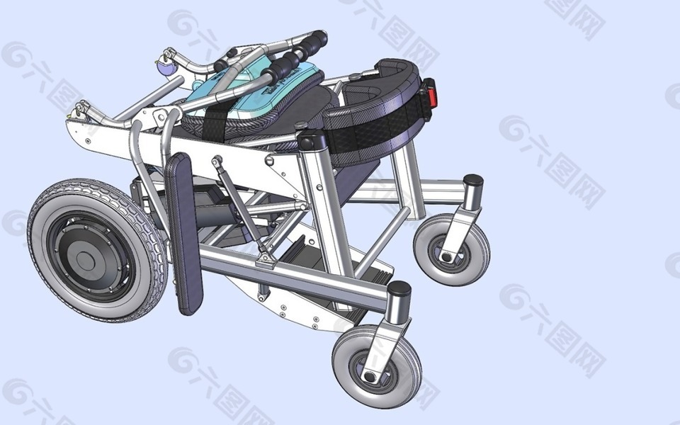 3d模型轮椅手绘产品jpg