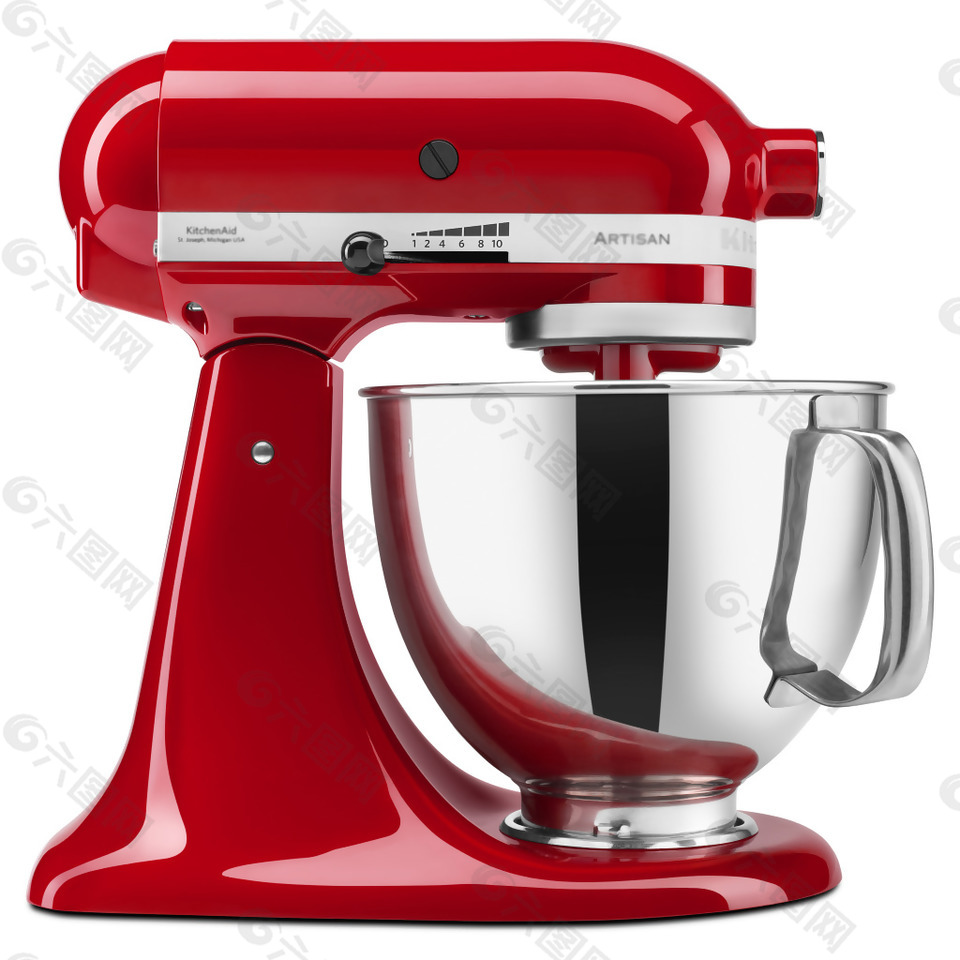 红色厨房电器用品搅拌机jpg素材