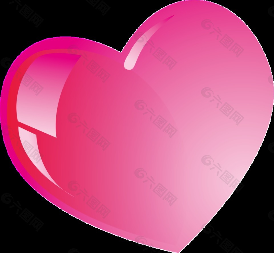 粉红色爱心情人节元素设计