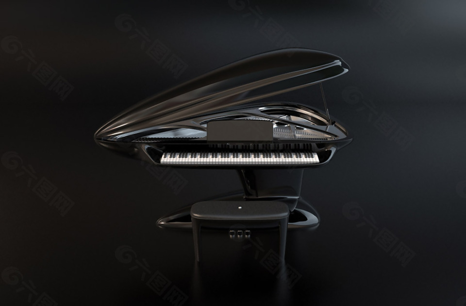 3d模型概念创意钢琴jpg