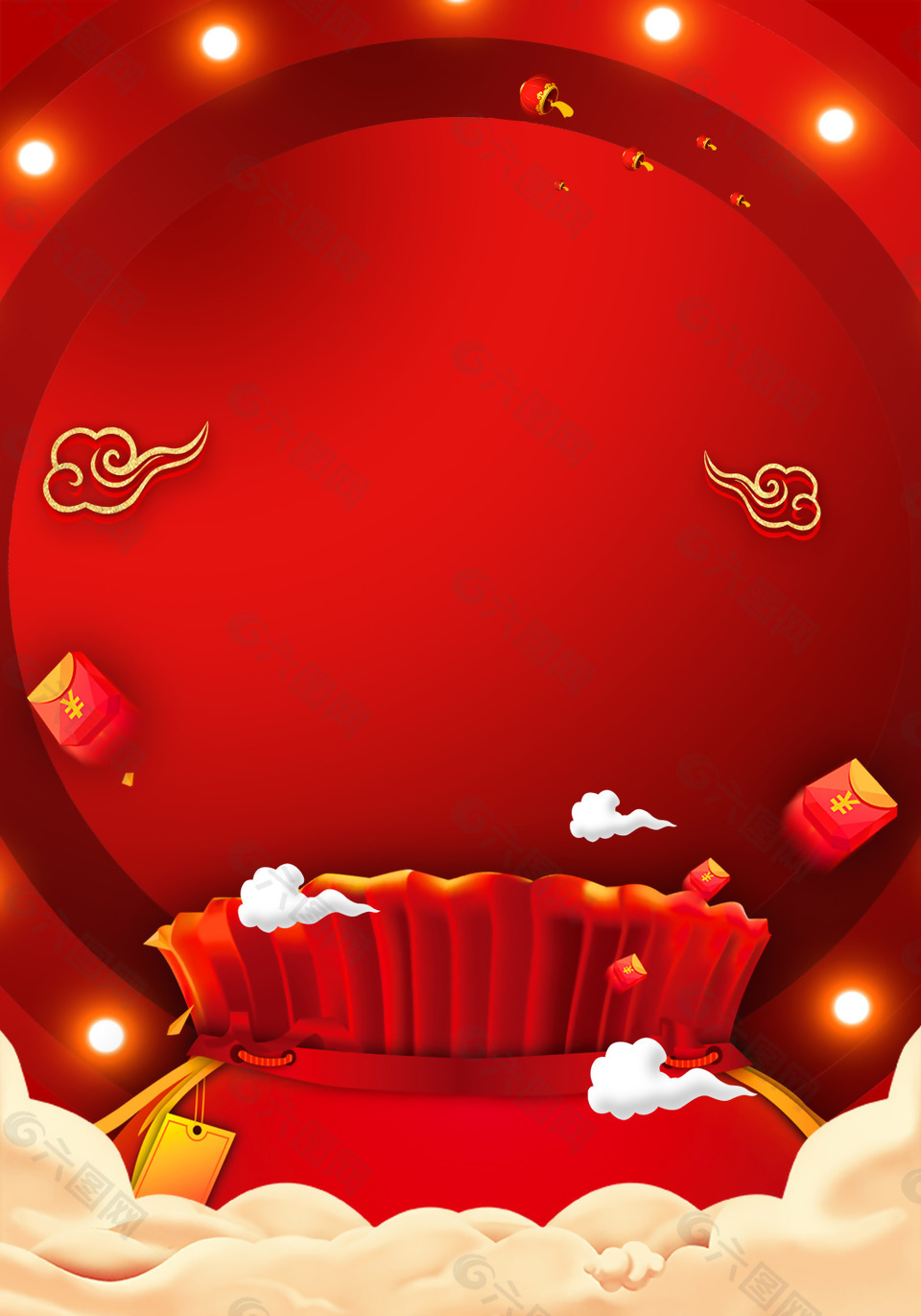 2018年新春新年贺岁背景