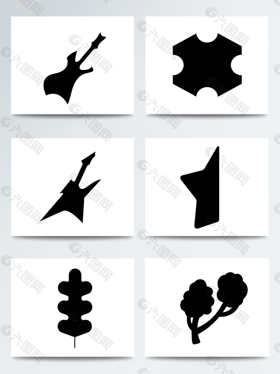 不规则黑白个体展示