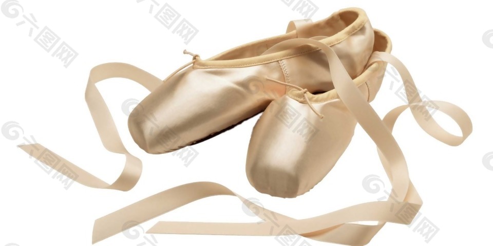 金色芭蕾舞鞋png元素