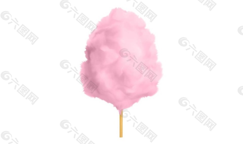 粉色棉花糖png元素