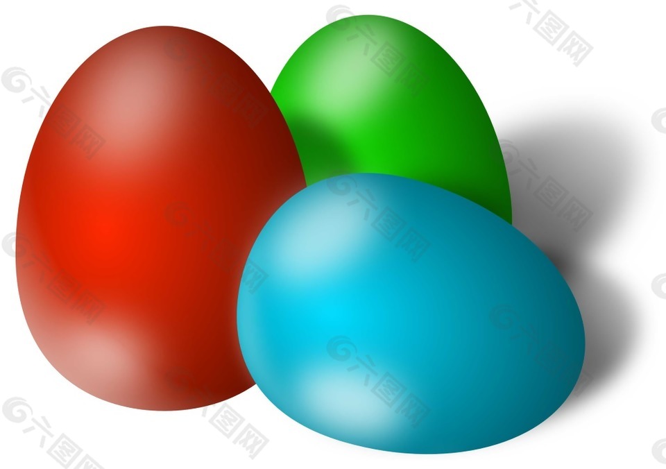 卡通彩色鸡蛋png元素