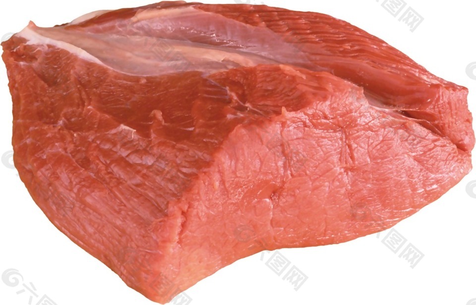 红色瘦肉块png元素