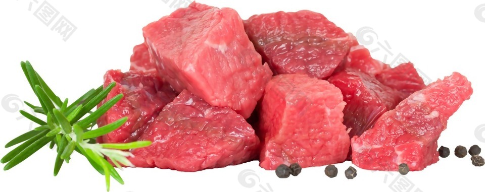 红色瘦猪肉png元素