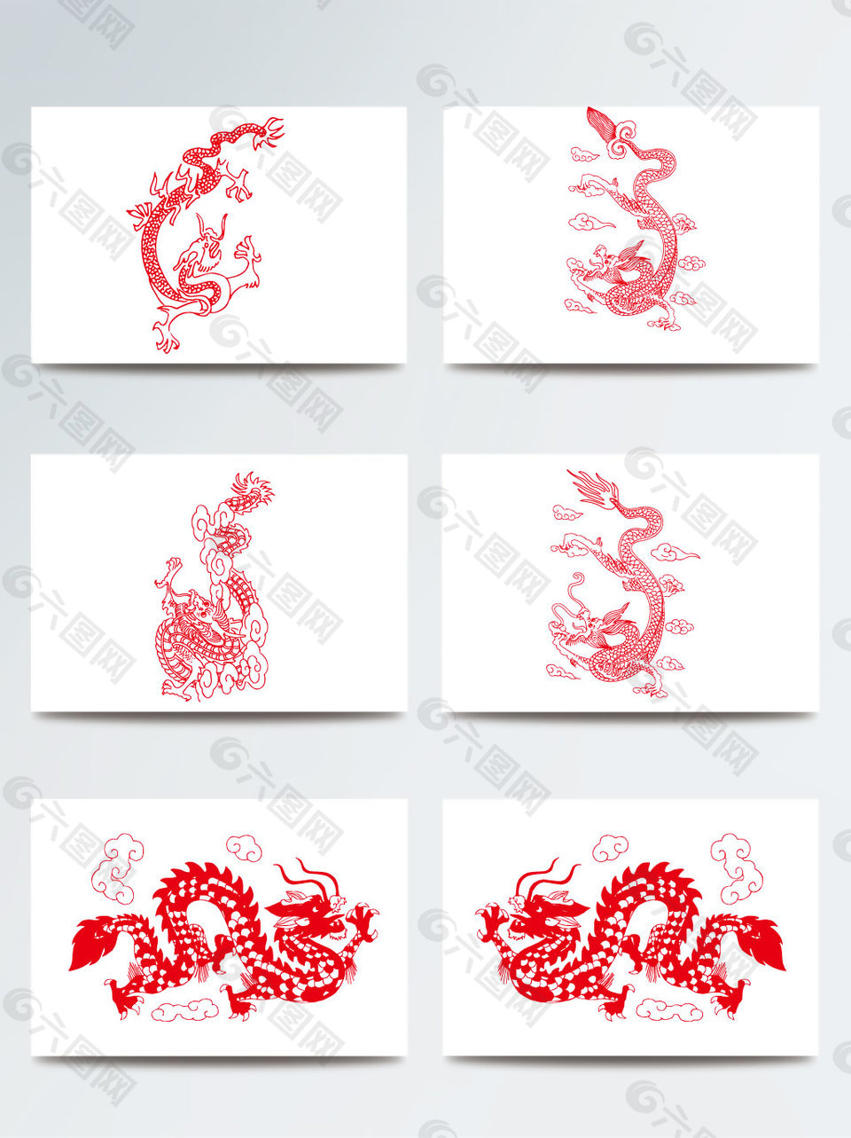 中国风龙图腾矢量素材