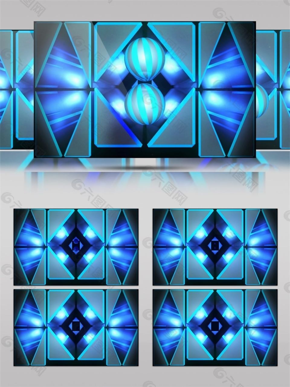 蓝色星际水晶动态视频素材