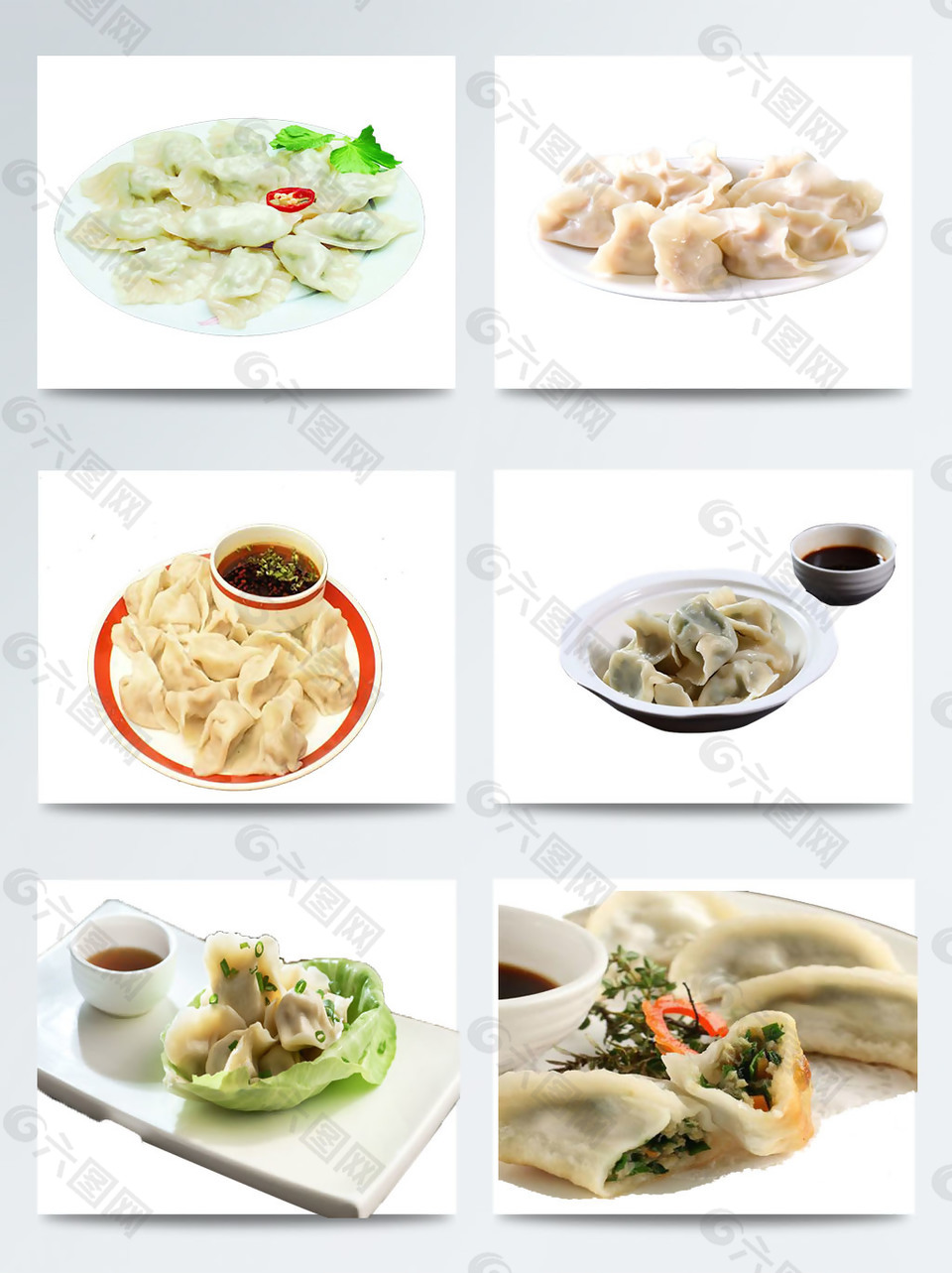 新年团圆饺子图案元素