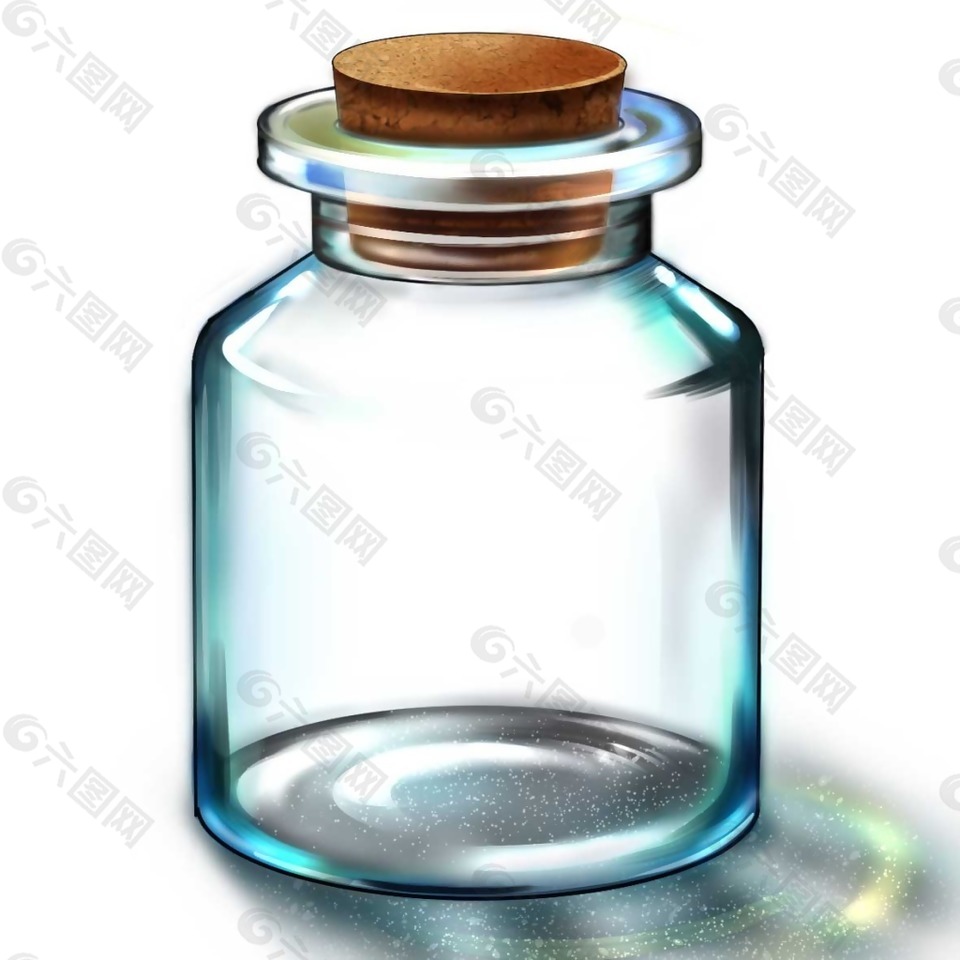 卡通透明玻璃瓶png元素设计元素素材免费下载 图片编号 六图网