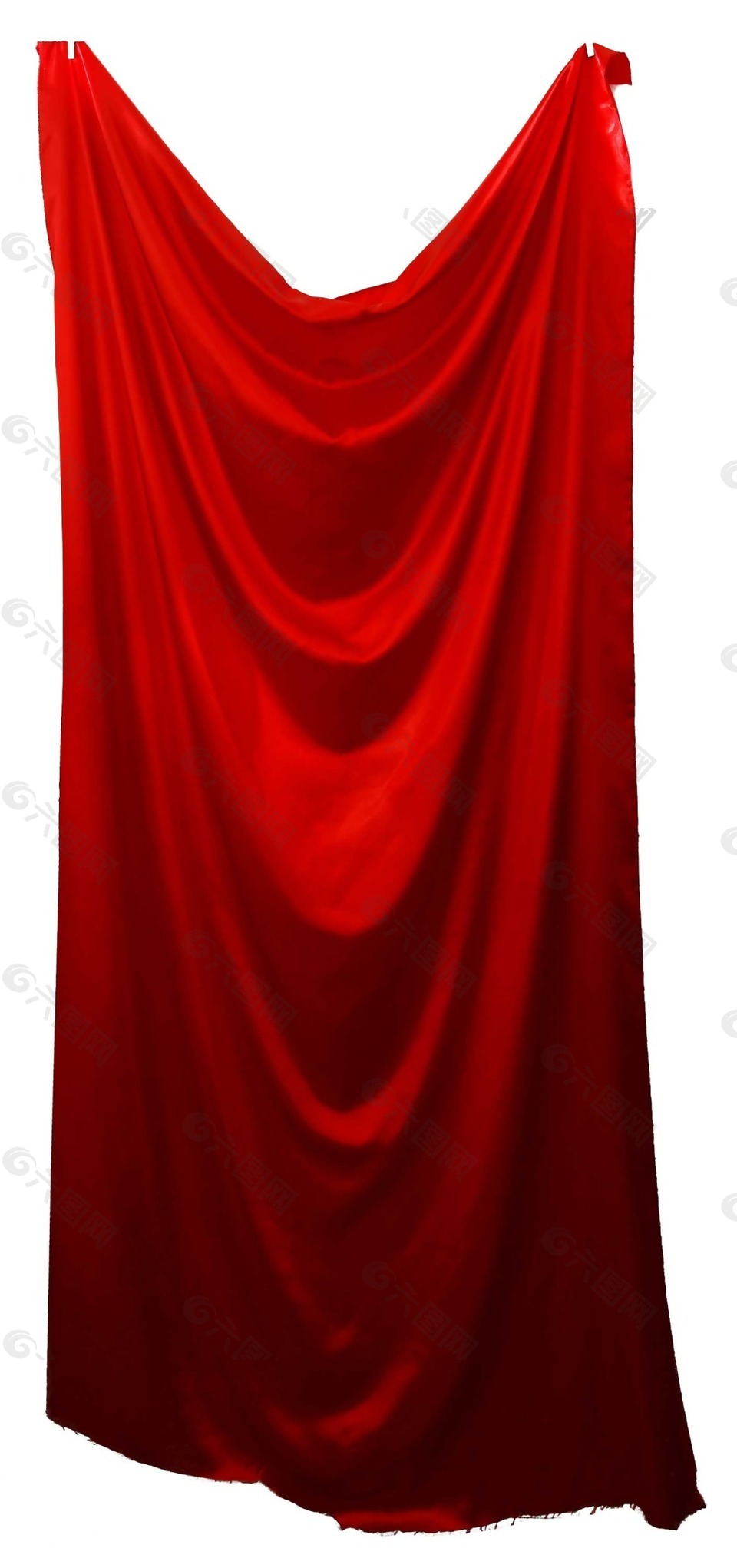 红色布帘披风png元素
