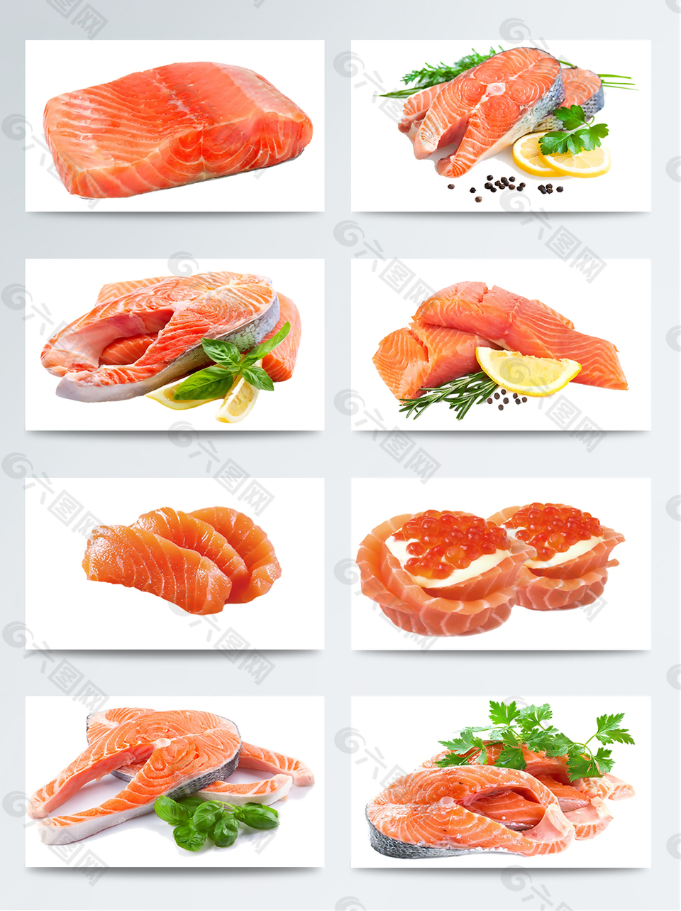 美味食物新鲜生鱼片素材