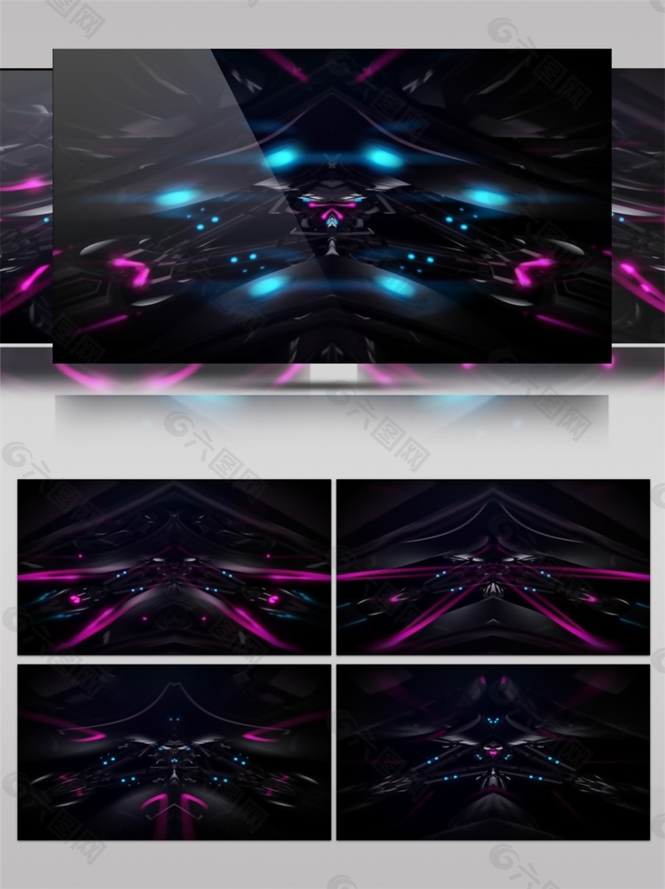 蓝光太空隧道动态视频素材