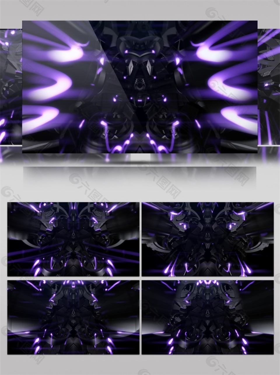 紫色漩涡光环动态视频素材