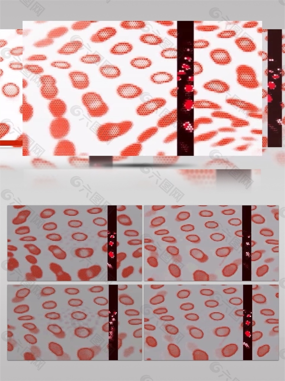 红色激光细胞动态视频素材