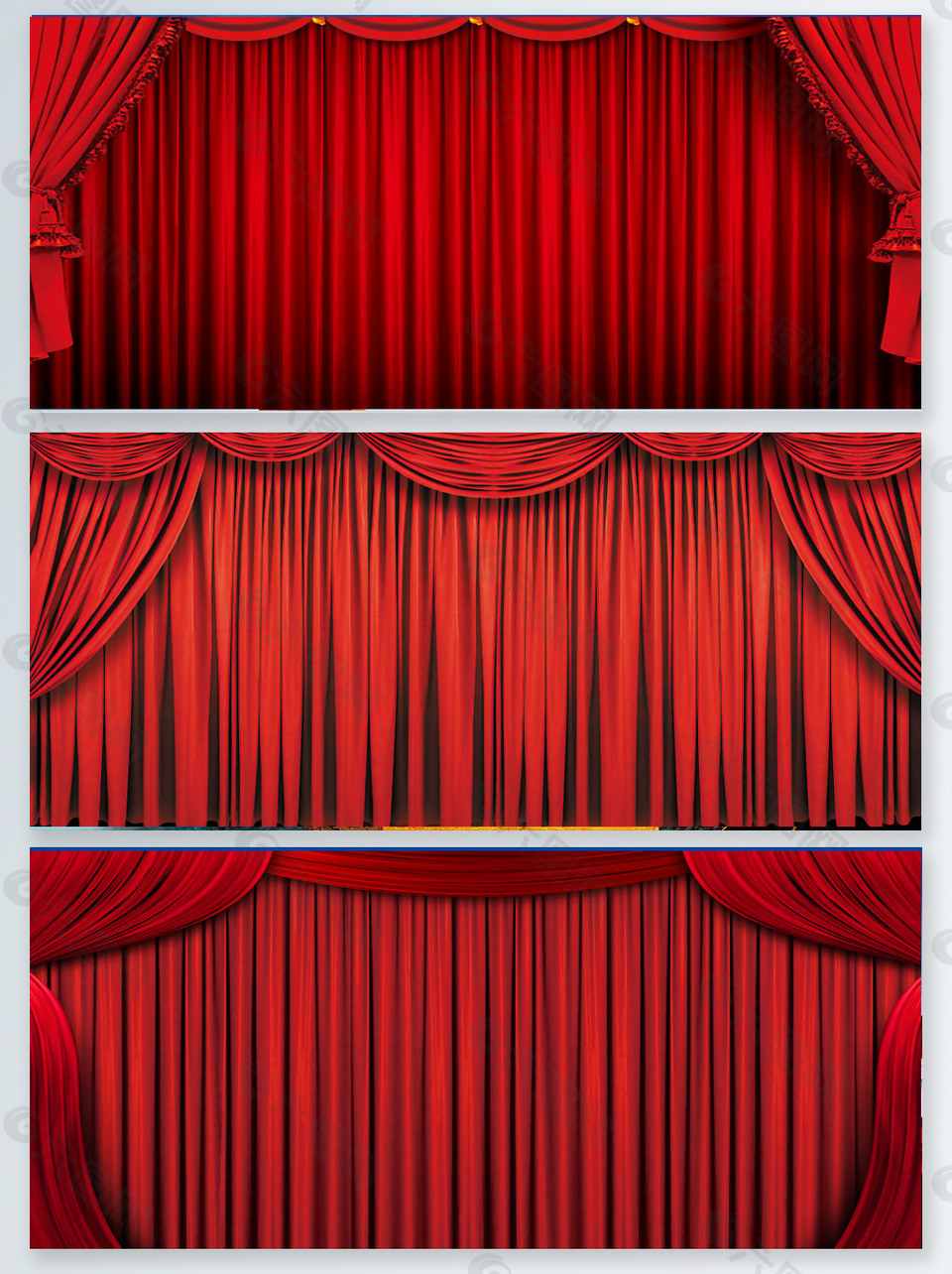颁奖舞台的红色幕布banner背景