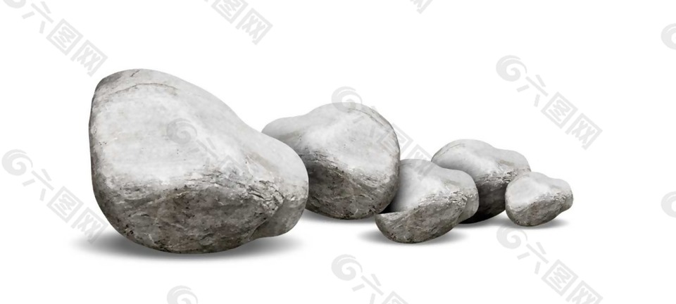 灰色石块石头png元素
