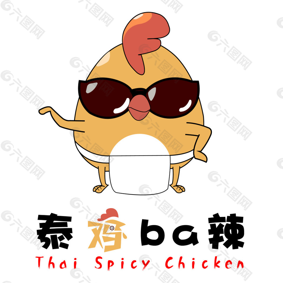 泰鸡ba辣标志