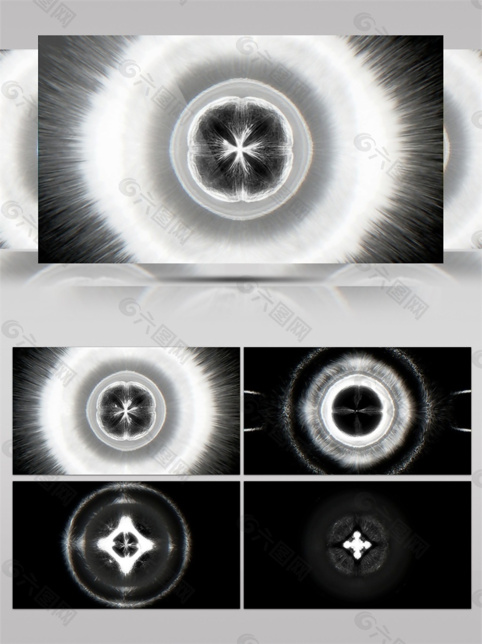 白色梦幻光环动态视频素材