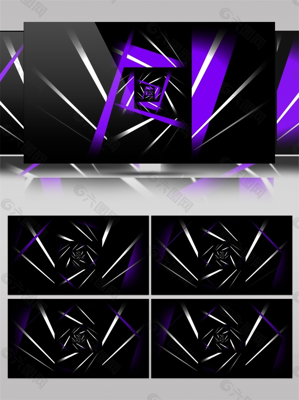 紫色动感光束视频素材