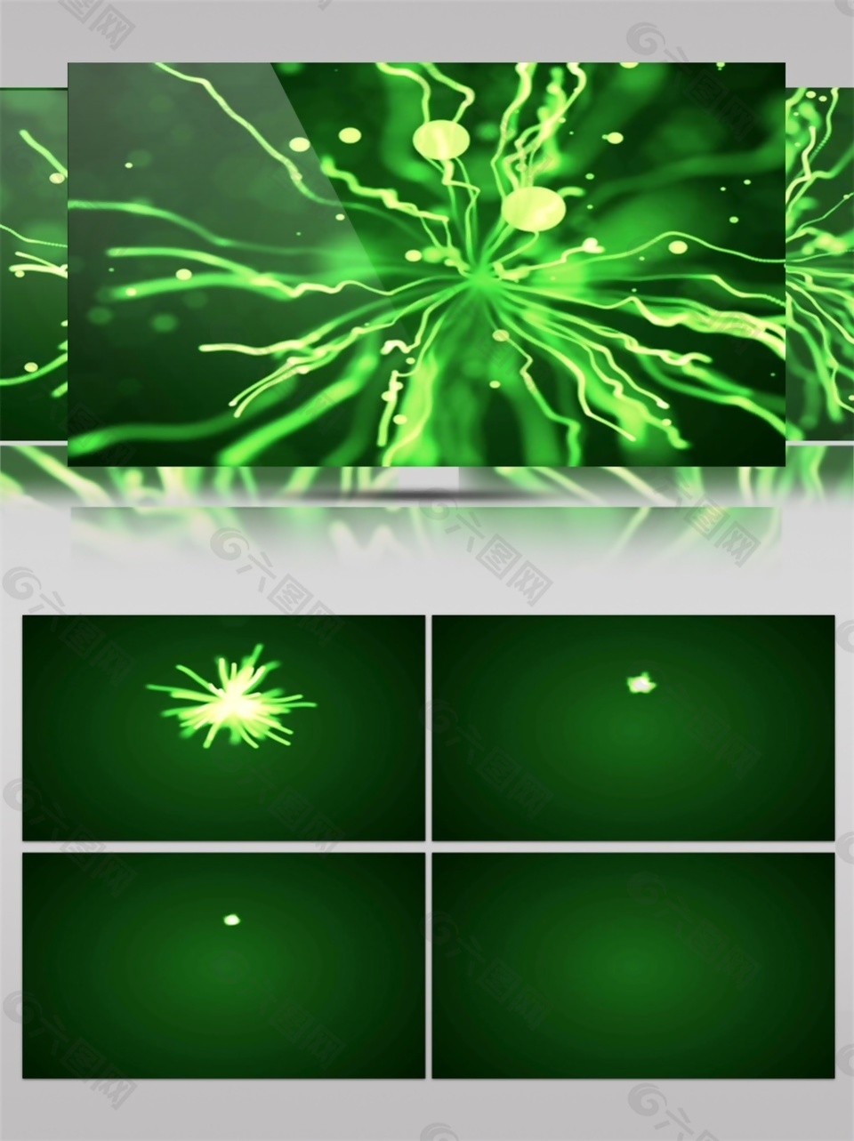 绿色琉璃光束动态视频素材