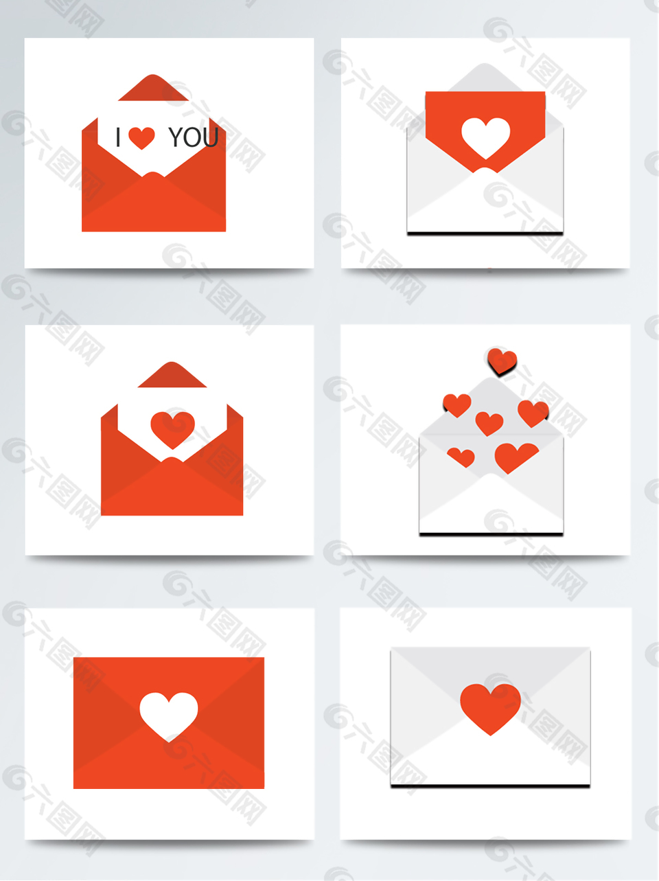 红色节日喜庆邮件元素