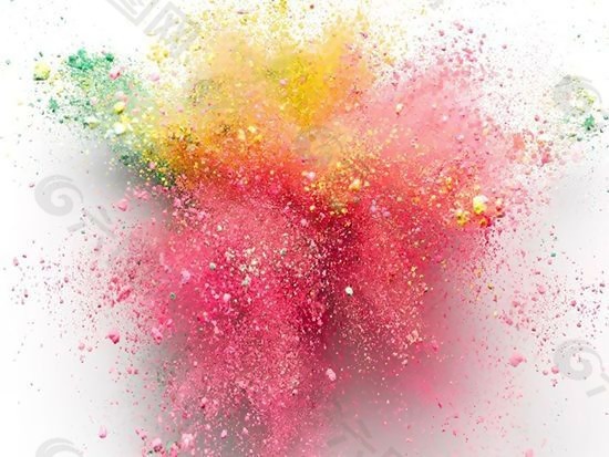 彩色喷绘水彩油漆颗粒元素