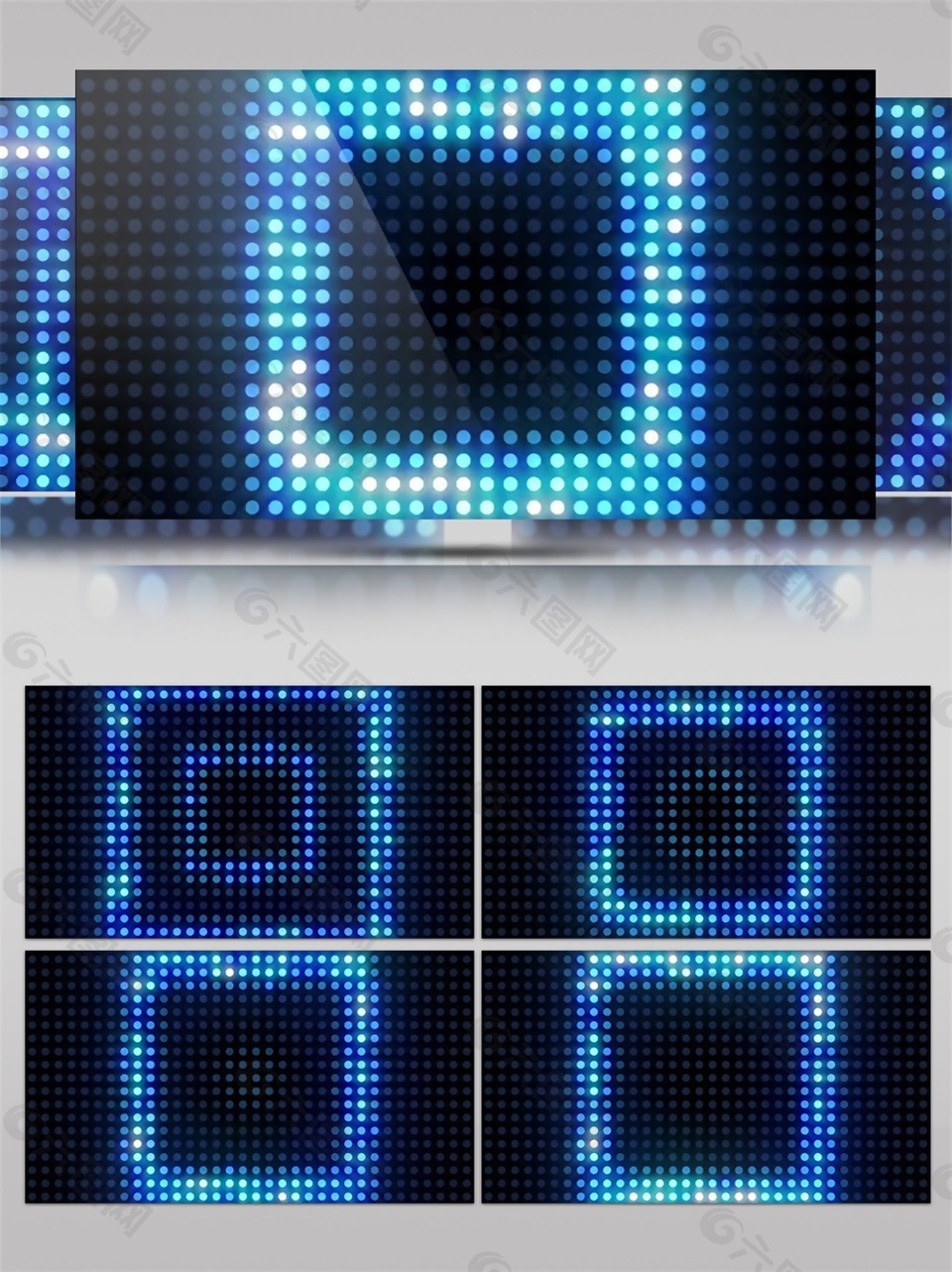 蓝色激光方块视频素材