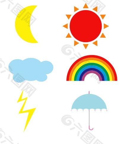彩虹等天气现象图案