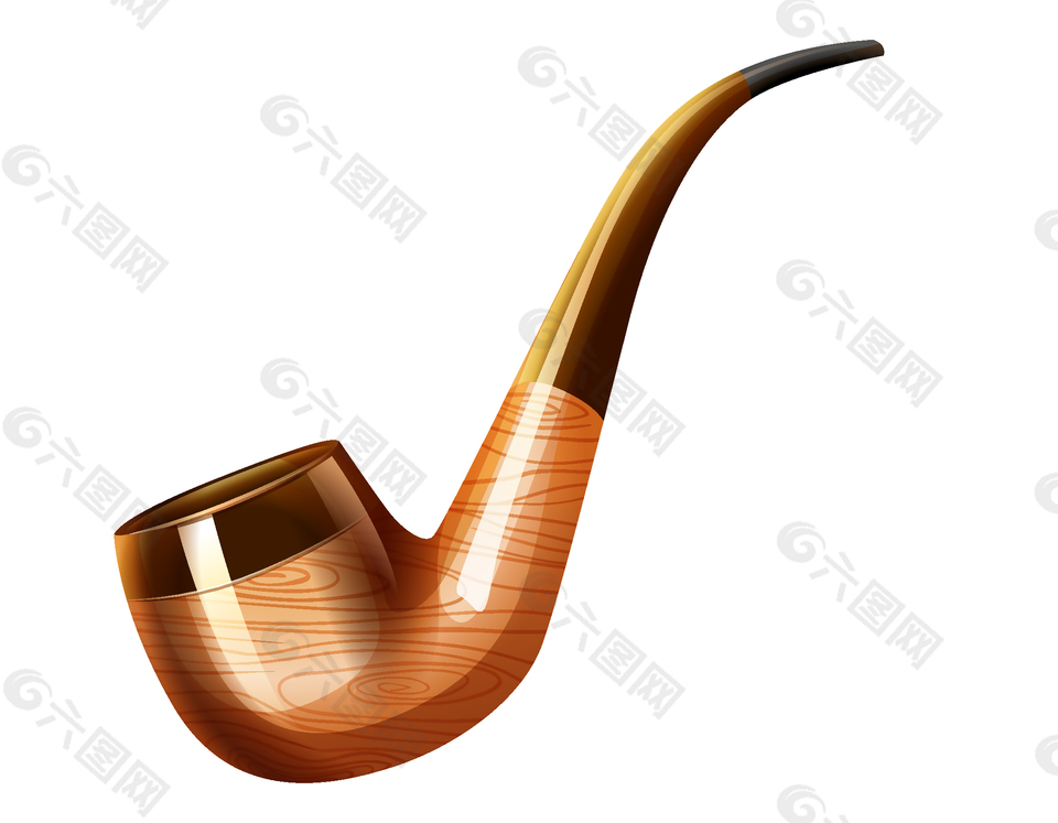 卡通复古烟斗矢量元素