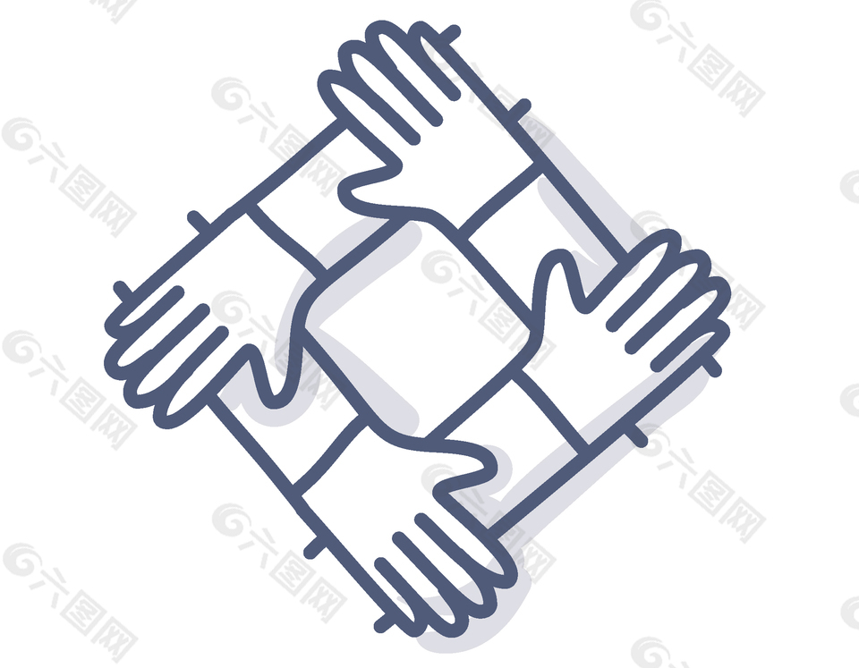 卡通创意团结矢量元素