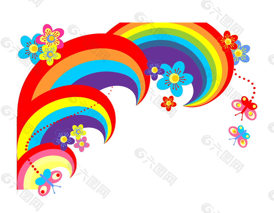 创意彩虹装饰矢量元素