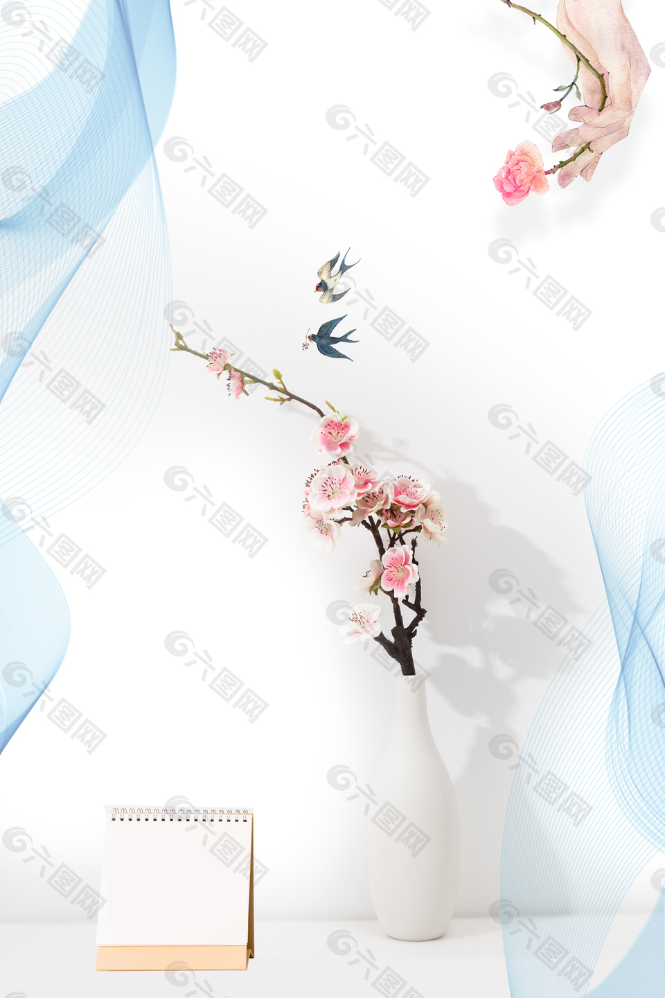 唯美春天醉美樱花节背景