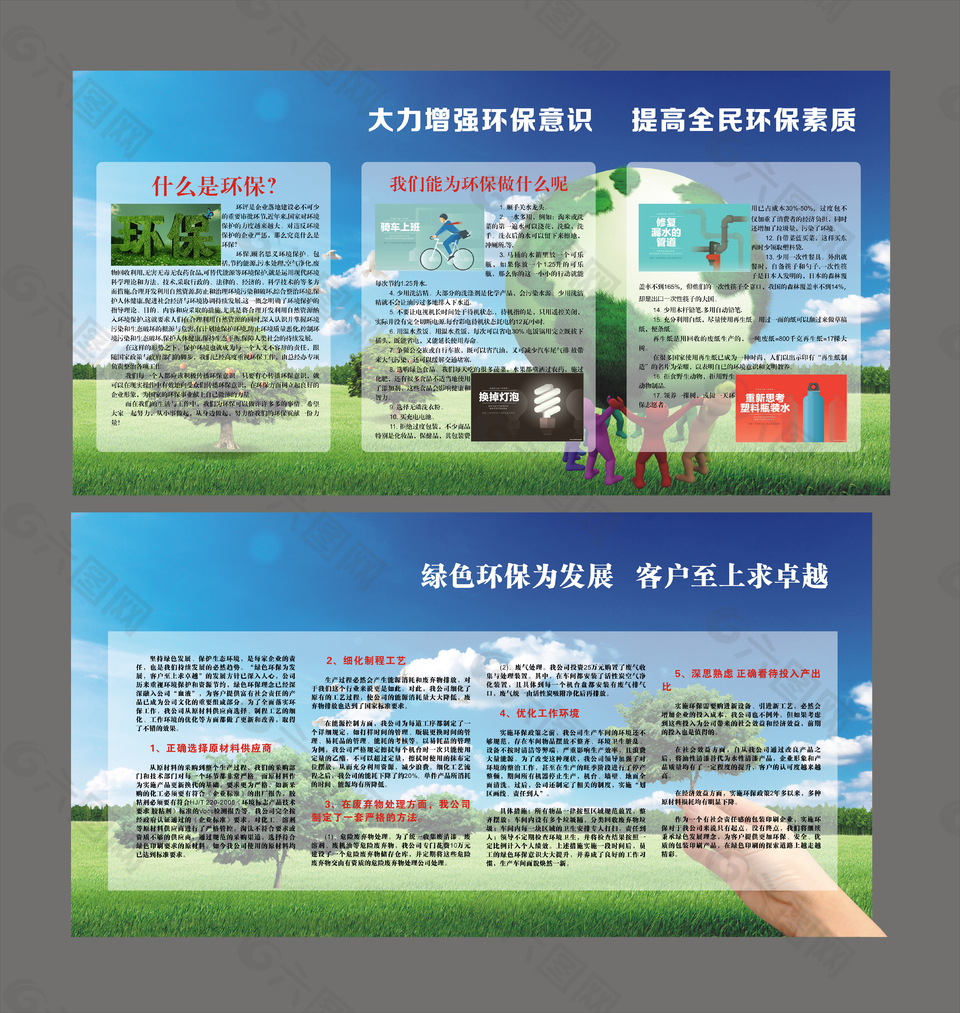 绿色环保公益展板