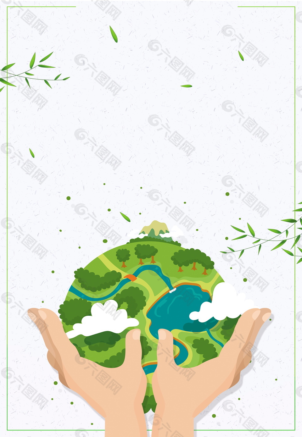 双手托起地球世界地球日环保主题海报背景背景素材免费下载 图片编号 六图网