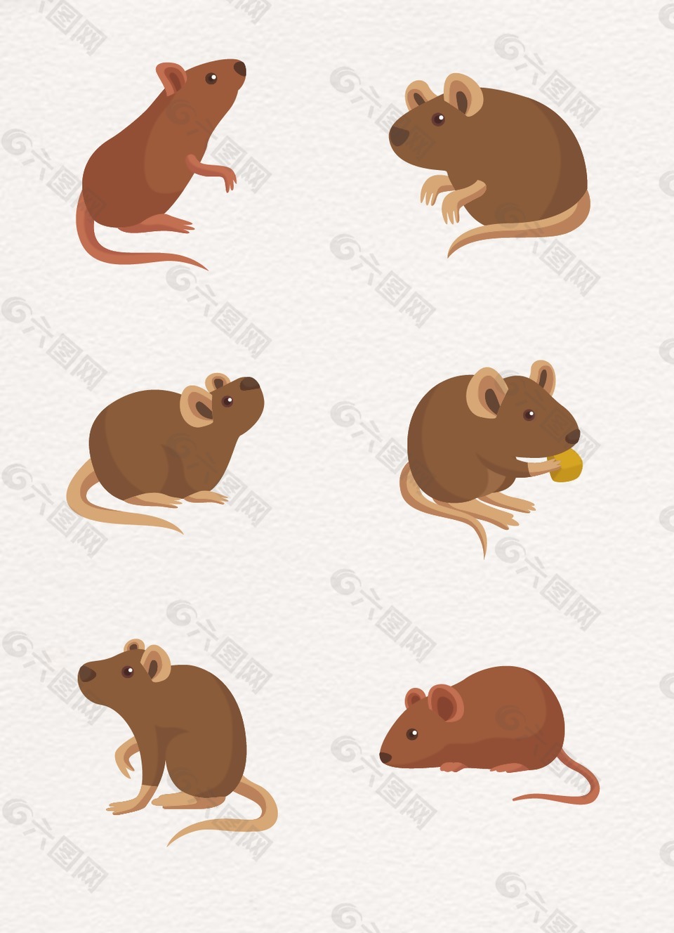 棕色可爱设计小老鼠