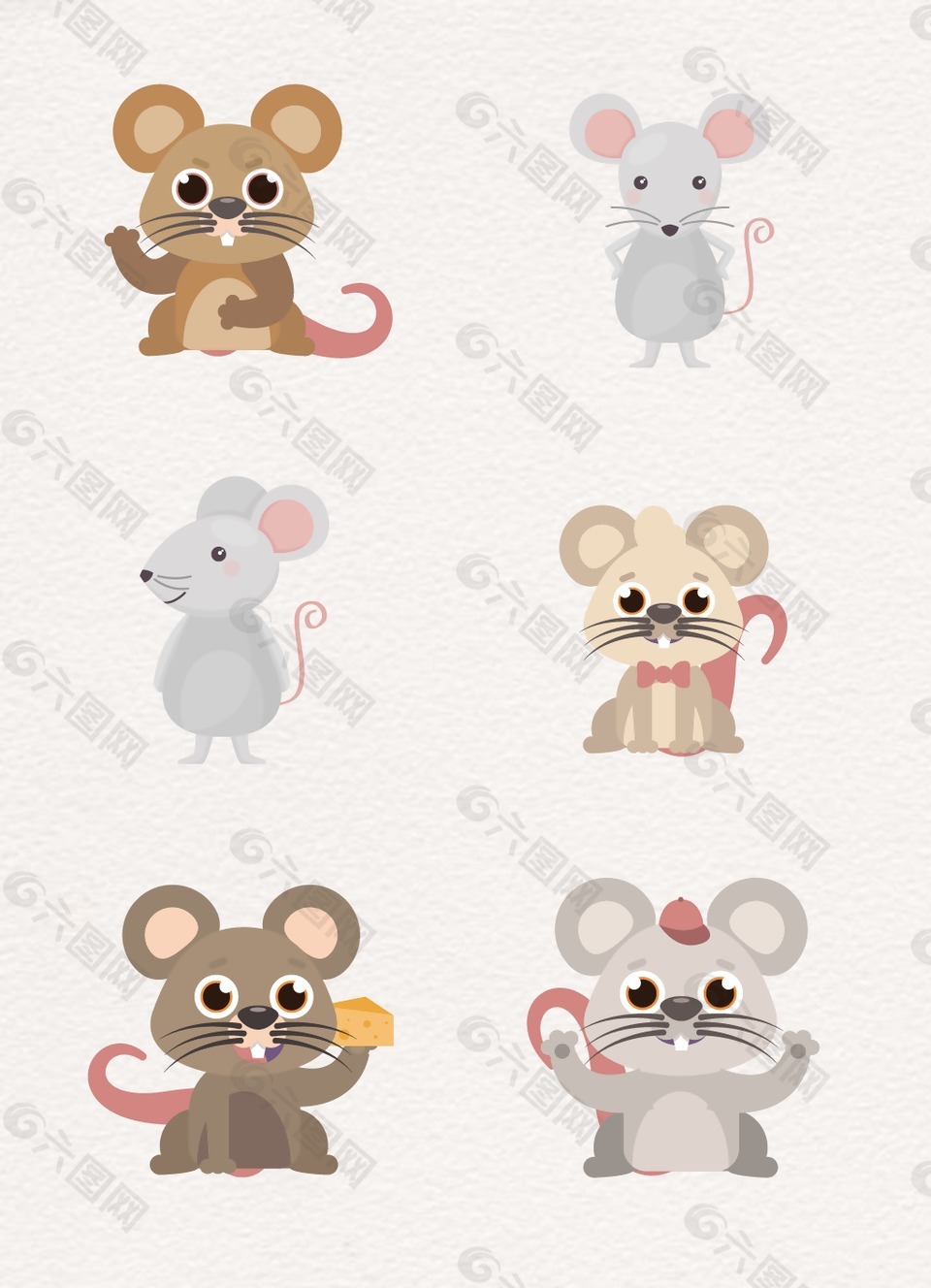 棕色灰色设计老鼠