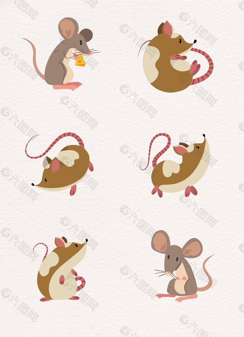 棕色小清新设计老鼠