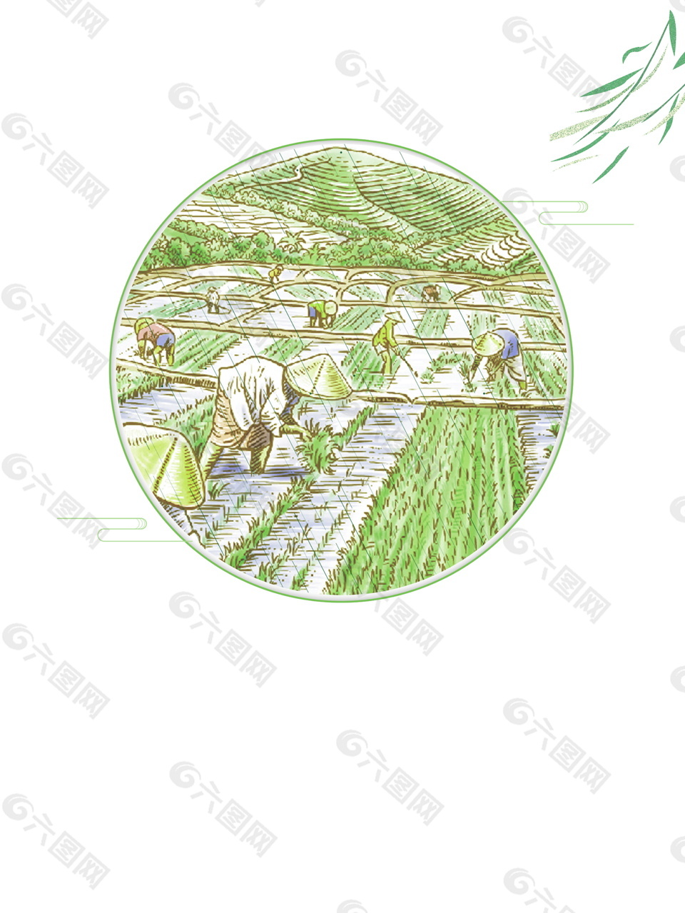 简约农耕立夏节气背景设计