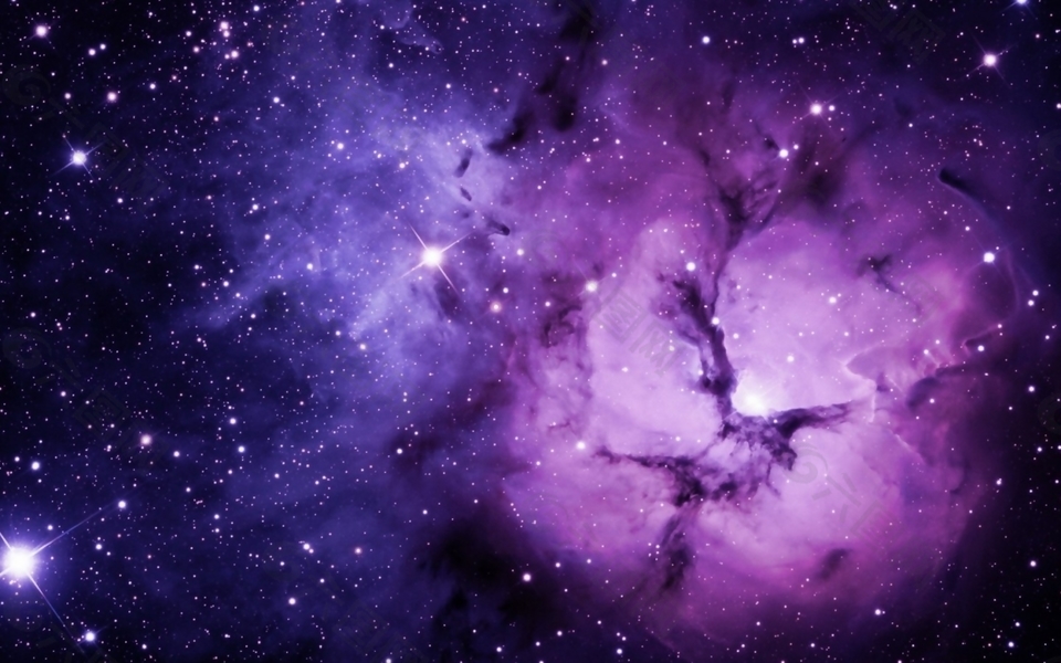 紫魅星空背景