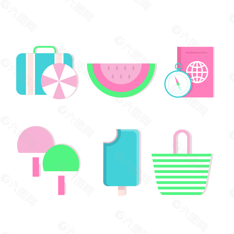 夏季装饰图案元素