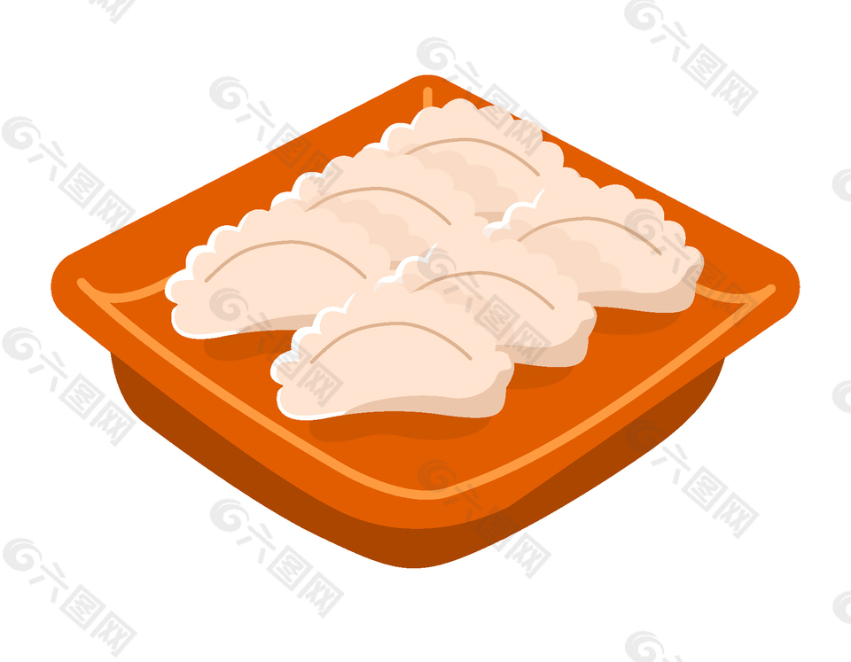 卡通饺子矢量元素