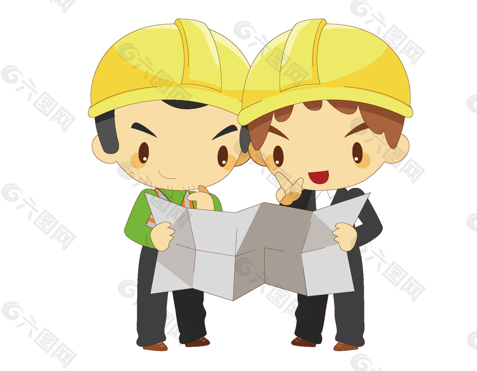 卡通安全员元素