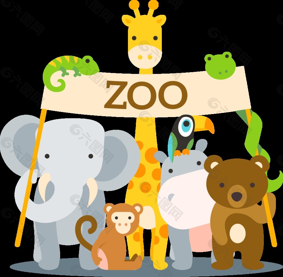 卡通动物zoo