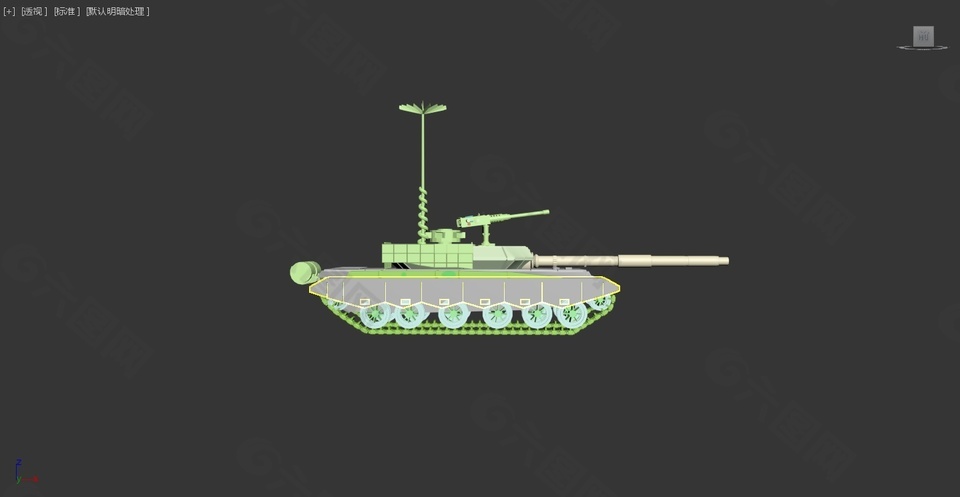 现代军用3D坦克模型设计