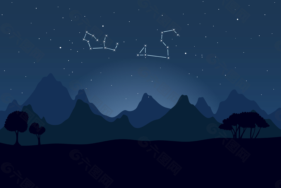 夜空中美丽的星星背景背景素材免费下载 图片编号 六图网